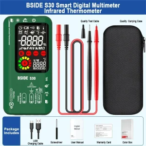 BSIDE S30 Smart Multimeter with IR Thermometer & Diode Test - view 7