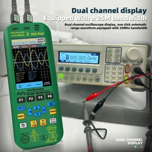 BSIDE O7 Handheld Oscilloscope 50MHz Dual Channel 4-in-1 Digital Multimeter with Function Generator  - view 3