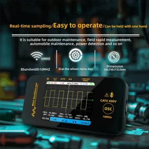 BSIDE OT3 Mini Handheld Oscilloscope 10MHz 48MSa/s with Probe - view 3