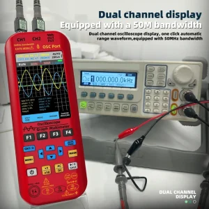 BSIDE O9 Dual Channel 50MHz Handheld Oscilloscope Multimeter Signal Generator - view 4