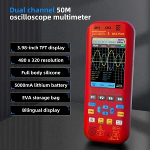BSIDE O9 Dual Channel 50MHz Handheld Oscilloscope Multimeter Signal Generator - view 7
