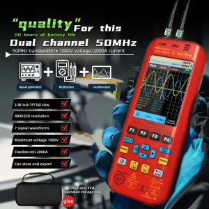 BSIDE O9 Dual Channel 50MHz Handheld Oscilloscope Multimeter Signal Generator - view 8