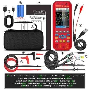 BSIDE O9 Dual Channel 50MHz Handheld Oscilloscope Multimeter Signal Generator - view 9