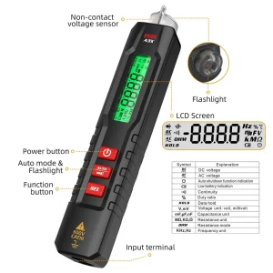 BSIDE A3X Voltage Tester Pen with NCV Detection - view 7