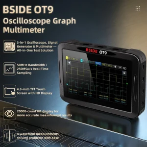 BSIDE OT9 3-in-1 Oscilloscope with Graphing Multimeter & Signal Generator - view 3