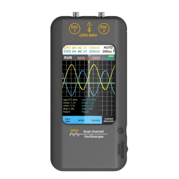 BSIDE O2 Dual Channel 50MHz Oscilloscope with Signal Generator