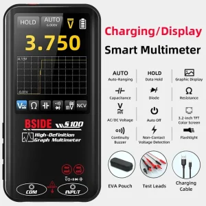 BSIDE S100 Smart Graphic Multimeter Auto-Ranging Digital Tester