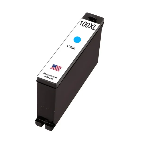 U.S. Remanufactured for Lexmark #100XL 14N1093 Cyan Ink Cartridge High Yield