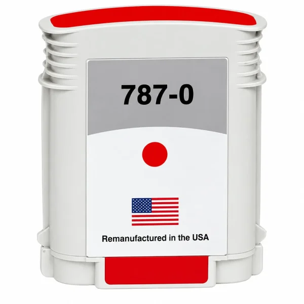 U.S. Remanufactured for Pitney Bowes 787-0 Fluorescent Red Ink Cartridge