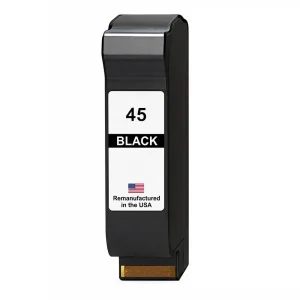 U.S. Remanufactured for HP 45 (51645A) Black Ink Cartridge
