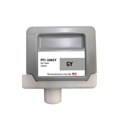 U.S. Remanufactured for Canon PFI-306GY 330ml Gray Ink Cartridge