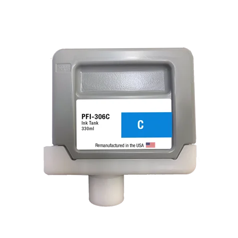 U.S. Remanufactured for Canon PFI-306C 330ml Cyan Ink Cartridge