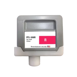 U.S. Remanufactured for Canon PFI-306R 330ml Red Ink Cartridge