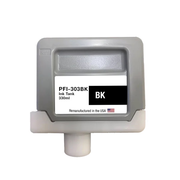 U.S. Remanufactured for Canon PFI-303BK 330ml Black Ink Cartridge