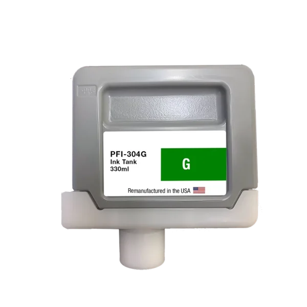 U.S. Remanufactured for Canon PFI-304G 330ml Green Ink Cartridge