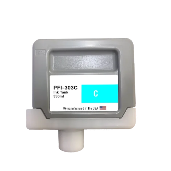 U.S. Remanufactured for Canon PFI-303C 330ml Cyan Ink Cartridge