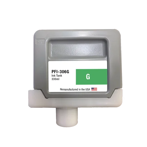 U.S. Remanufactured for Canon PFI-306G 330ml Green Ink Cartridge