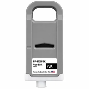 U.S. Remanufactured for Canon PFI-1700PBK Photo Black Ink Cartridges