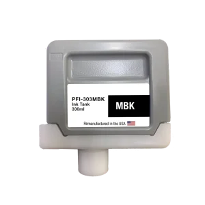 U.S. Remanufactured for Canon PFI-303MBK 330ml Matte Black Ink Cartridge
