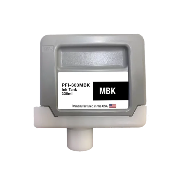U.S. Remanufactured for Canon PFI-303MBK 330ml Matte Black Ink Cartridge
