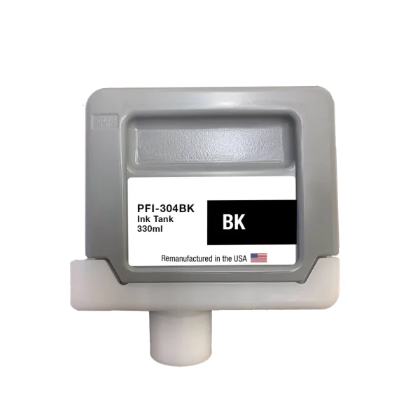 U.S. Remanufactured for Canon PFI-304BK 330ml Black Ink Cartridge