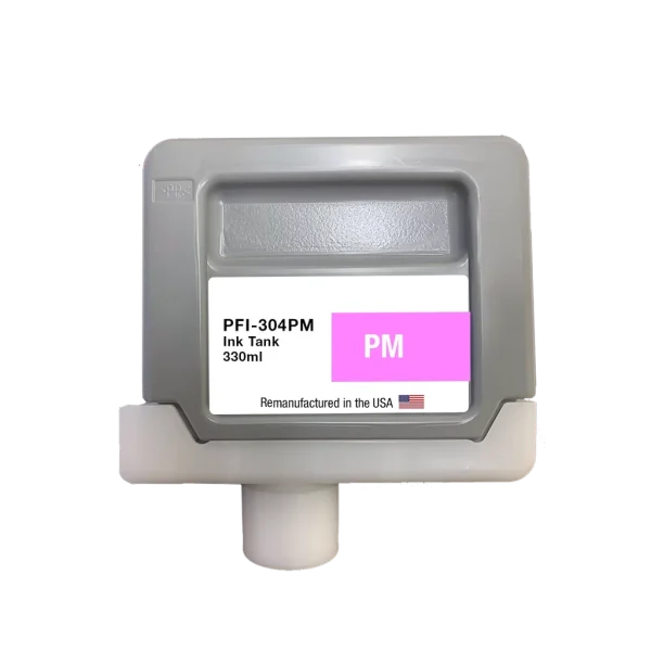 U.S. Remanufactured for Canon PFI-304PM 330ml Photo Magenta Ink Cartridge