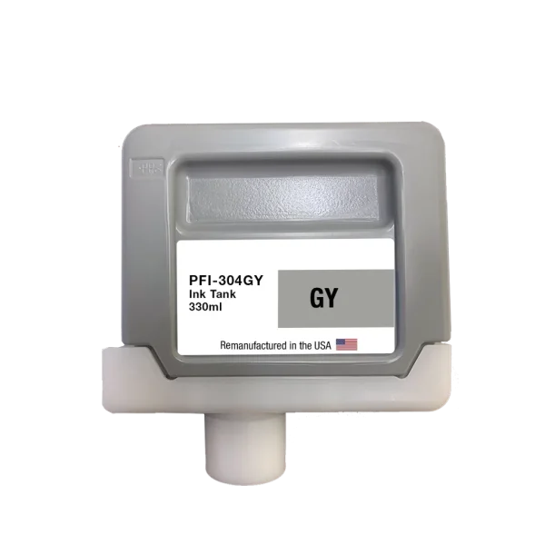 U.S. Remanufactured for Canon PFI-304GY 330ml Gray Ink Cartridge