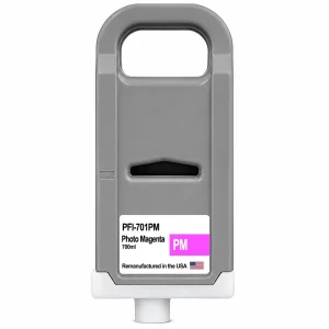 U.S. Remanufactured for Canon PFI-701PM 700ml Photo Magenta Ink Cartridge
