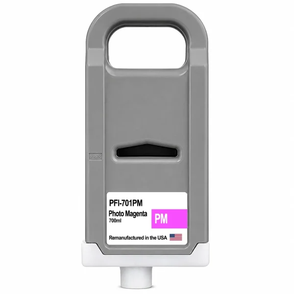 U.S. Remanufactured for Canon PFI-701PM 700ml Photo Magenta Ink Cartridge