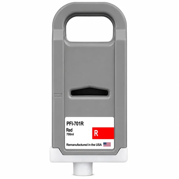 U.S. Remanufactured for Canon PFI-701R 700ml Red Ink Cartridge