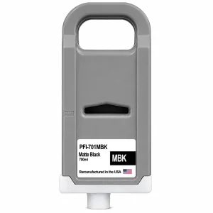 U.S. Remanufactured for Canon PFI-701MBK 700ml Matte Black Ink Cartridge