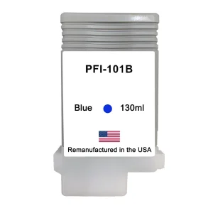 U.S. Remanufactured for Canon PFI-101B 130ml Blue Ink Cartridge