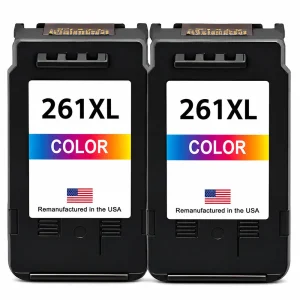 U.S. Remanufactured for Canon CL-261XL Color Ink Cartridge Twin Pack
