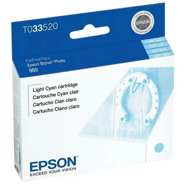 New, Pre-Owned - Epson T0335 Standard-Yield Ligh Cyan Ink Cartridge, T033520