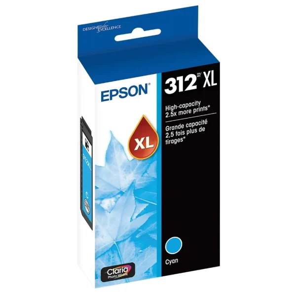 New, Pre-Owned - Epson 312XL High-Yield Cyan Ink Cartridge, T312XL220