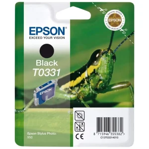 New, Pre-Owned - Epson T0331 Standard-Yield Black Ink Cartridge, T033120