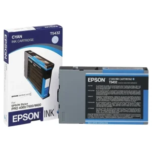 New, Pre-Owned - Epson T543 110ml Standard-Yield Cyan Ink Cartridge, T543200