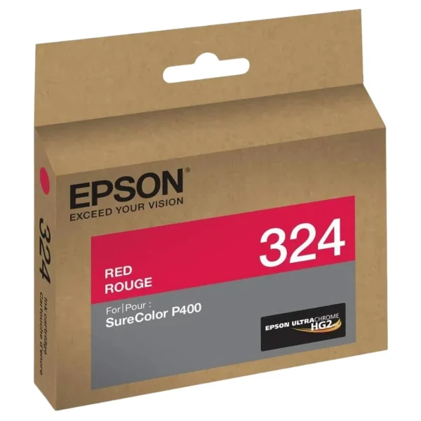 New, Pre-Owned - Epson 324 Standard-Yield Red UltraChrome HG2 Ink Cartridge, T324720