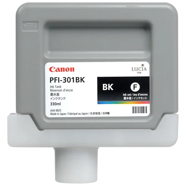 New, Pre-Owned - Canon PFI-301BK Standard-Yield Black Ink Cartridge, 1486B001AA
