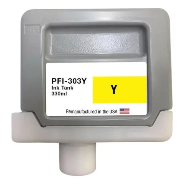 New, Pre-Owned - PFI-303Y Standard-Yield Yellow Ink Cartridge, 2961B001AA