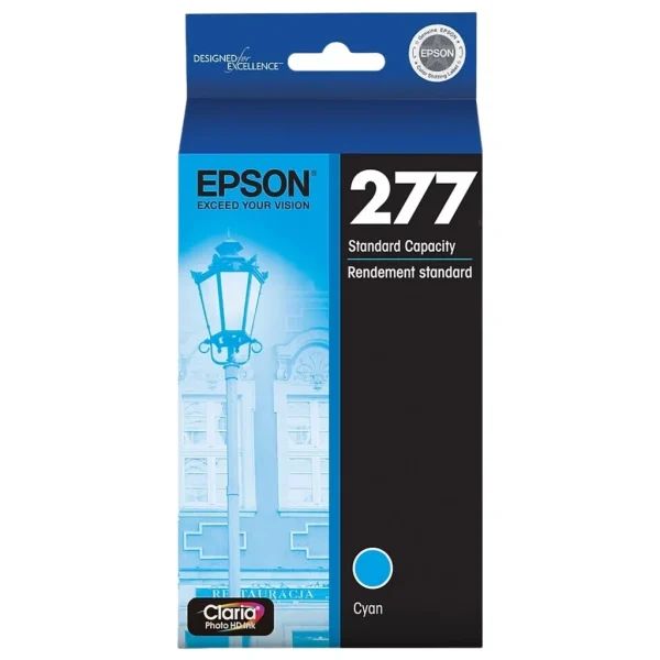 New, Pre-Owned - Epson 277 Standard-Yield Cyan Inkjet Cartridge, T277220-S