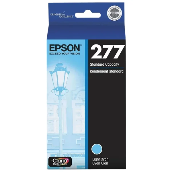 New, Pre-Owned - Epson 277 Standard-Yield Light Cyan Inkjet Cartridge, T277520-S