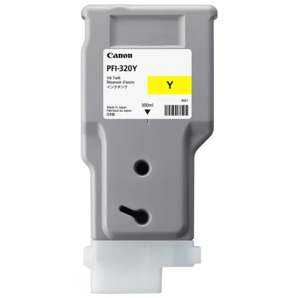New, Pre-Owned - PFI-320Y 300ml High-Yield Yellow Ink Cartridge, 2893C001AA