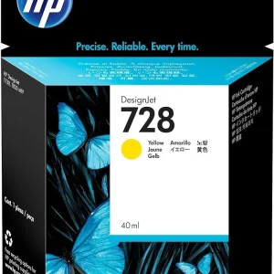 New, Pre-Owned - HP 728 High Yield Yellow Ink Cartridge, F9J61A