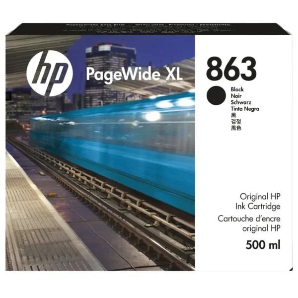 New, Pre-Owned - HP 863 500-ml Black Pagewide XL Ink Cartridge, F9K41A