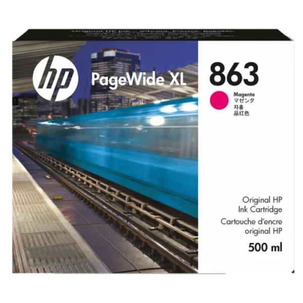 New, Pre-Owned - HP 863 500-ml Magenta Pagewide XL Ink Cartridge, F9K38A