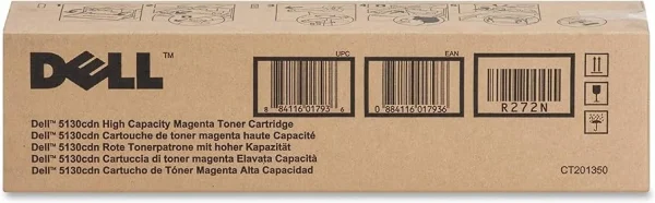 New, Pre-Owned - Dell 5130cdn High Yield Magenta Toner Cartridge, R272N