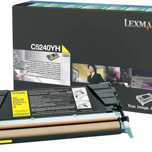 New, Pre-Owned - Lexmark C524, C532, C534 High Yield Yellow Toner Cartridge C5240YH