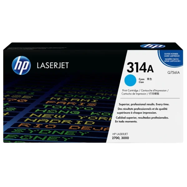 New, Pre-Owned - HP 314A Cyan Toner Cartridge, Q7561A