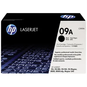 New, Pre-Owned - HP 09A Black Toner Cartridge, C3909A